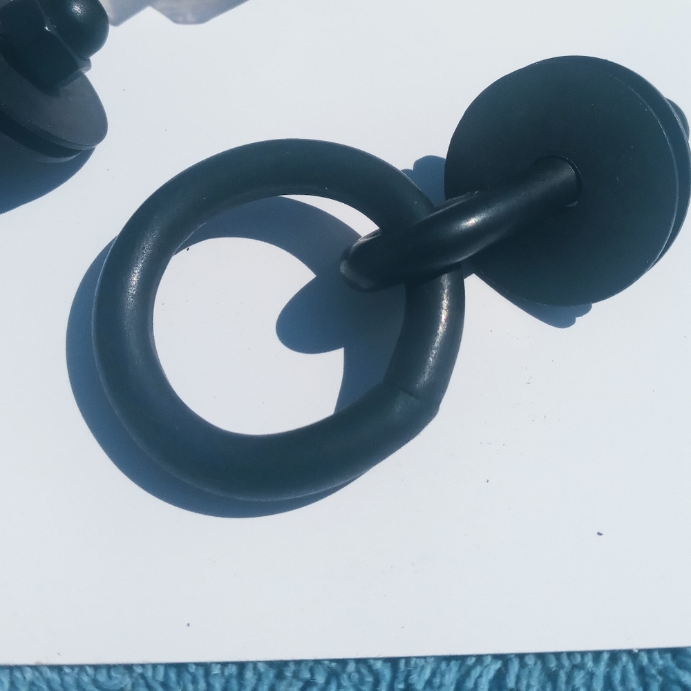 Black heavy duty drawer pulls